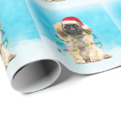 Pekingese Hond Zittend Op Strand Kerst Pet Cadeaupapier (Rol Hoek)