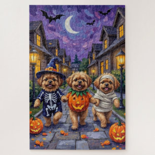 Pekingese Honden Trick-or-Treating Halloween Kostu Legpuzzel