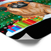 Pekingese Hondenliefhebbers Santa Hat Ugly Christm Poster (Hoek)