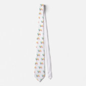 Pekingese Hondenras Geo Silhouette Pastel Stropdas (Voorkant)