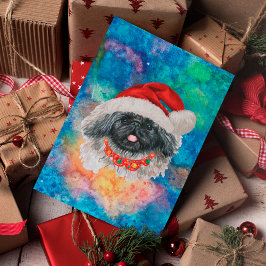 Pekingese hondenras Kerstmis Feestdagenkaart