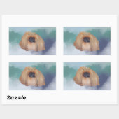 Pekingese Ice Princess Rechthoekige Sticker (Vel)