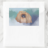 Pekingese Ice Princess Rechthoekige Sticker (Tas)