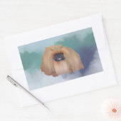 Pekingese Ijsprinses Rechthoekige Sticker (Envelop)