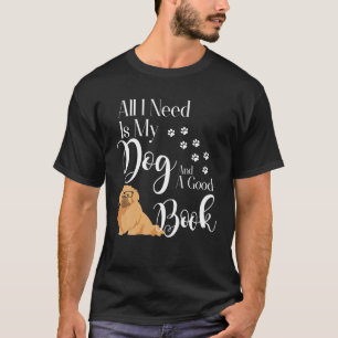 Pekingese Ik hou van mijn hond T-shirt Lezen Boek 