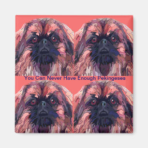 Pekingese in Bright kleuren Pekingese Magnet