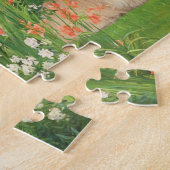 Pekingese in de tuin legpuzzel (Zijkant)