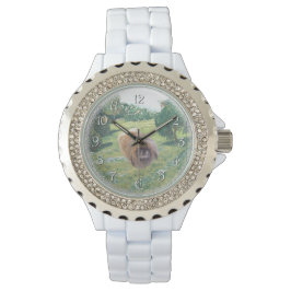 Pekingese in een weide horloge