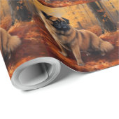 Pekingese in Herfstbladeren Herfst Inspire Cadeaupapier (Rol Hoek)