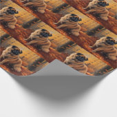 Pekingese in Herfstbladeren Herfst Inspire Cadeaupapier (Hoek)