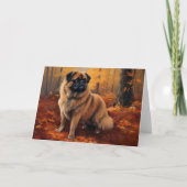 Pekingese in Herfstbladeren Herfst Inspire Kaart (Voorkant)