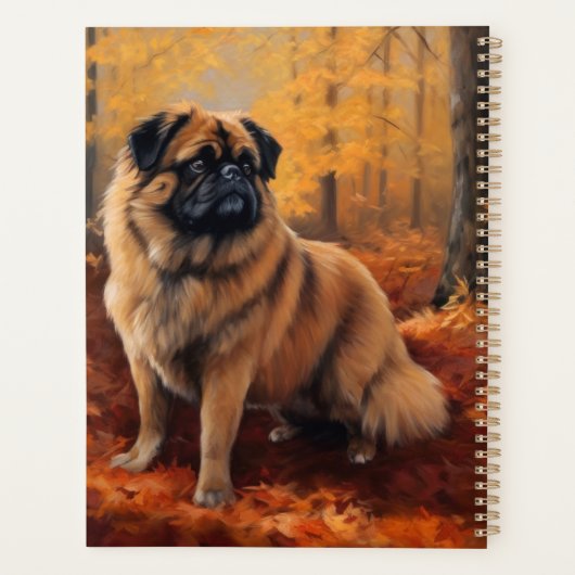Pekingese in Herfstbladeren Herfst Inspire Planner (Achterkant)