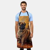 Pekingese in Herfstbladeren Herfst Inspire Schort (Gedragen)