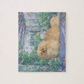 Pekingese in lavendel legpuzzel (Verticaal)
