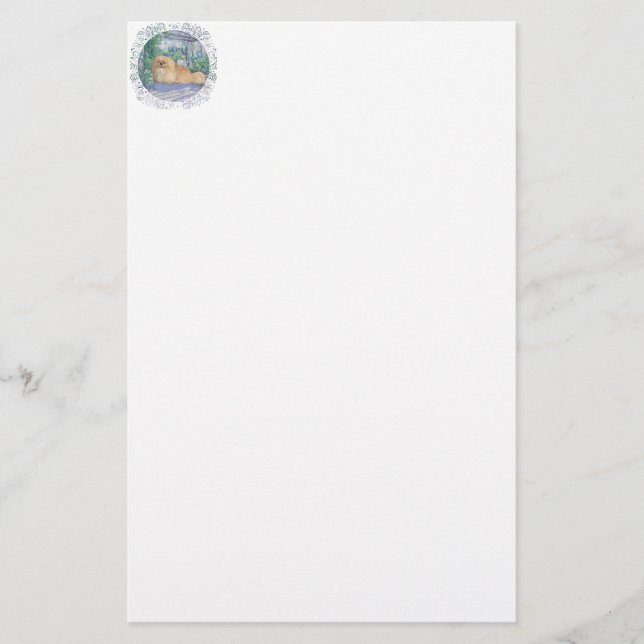 Pekingese in Lavender (Voorkant)