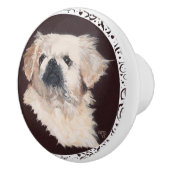 Pekingese Keramische Knop (Rechts)
