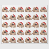 Pekingese kerst cadeaupapier (Vlak)