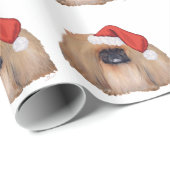 Pekingese kerst cadeaupapier (Rol Hoek)