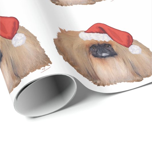 Pekingese kerst cadeaupapier (Rol Hoek)