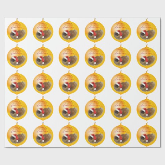 Pekingese kerst cadeaupapier (Vlak)