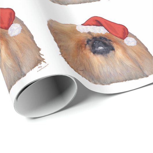 Pekingese kerst cadeaupapier (Rol Hoek)
