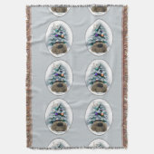 Pekingese kerst deken (Voorkant Verticaal)