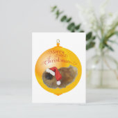 Pekingese kerst feestdagenkaart (Staand voorkant)