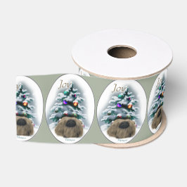 Pekingese kerst grosgrain lint