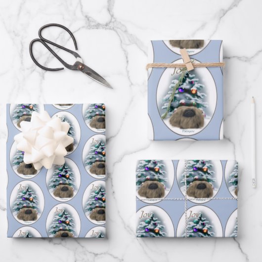 Pekingese kerst inpakpapier vel (Voorkant)