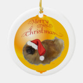Pekingese kerst keramisch ornament (Achterkant)