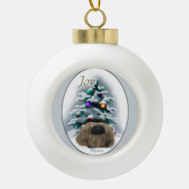 Pekingese kerst keramische bal ornament