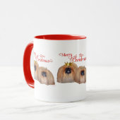 Pekingese kerst mok (Voorkant links)