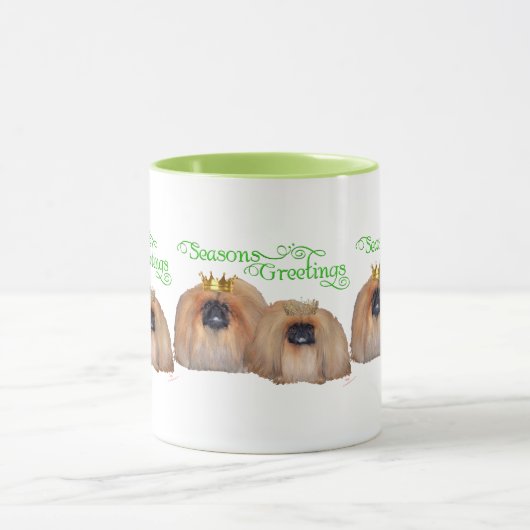 Pekingese kerst mok (Midden)