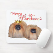 Pekingese kerst muismat (Met muis)