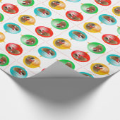 Pekingese Kerst Ornament Cadeaupapier (Hoek)