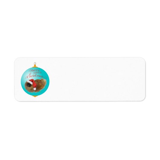 Pekingese Kerst Ornament Etiket (Voorkant)