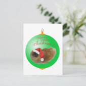 Pekingese Kerst Ornament Feestdagenkaart (Staand voorkant)