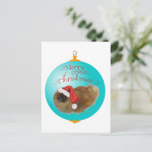 Pekingese Kerst Ornament Feestdagenkaart (Staand voorkant)