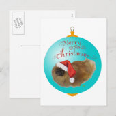 Pekingese Kerst Ornament Feestdagenkaart (Voorkant / Achterkant)