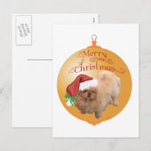 Pekingese Kerst Ornament Feestdagenkaart (Voorkant / Achterkant)