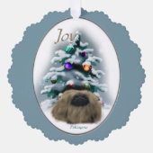 Pekingese kerst ornament kaart (Voorkant)