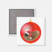 Pekingese Kerst Ornament Magneet (Voorkant / Achterkant)