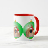 Pekingese Kerst Ornament Mok (Voorkant rechts)