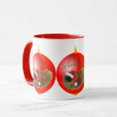 Pekingese Kerst Ornament Mok (Voorkant links)