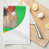Pekingese Kerst Ornament Theedoek (Quarter Fold)