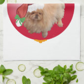 Pekingese Kerst Ornament Theedoek (Gevouwen)