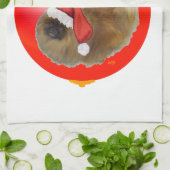 Pekingese Kerst Ornament Theedoek (Gevouwen)