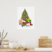 Pekingese kerst poster (Keuken)