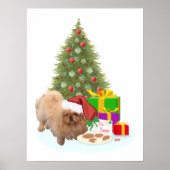 Pekingese kerst poster (Voorkant)