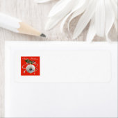 Pekingese Kerst Retouradreslabels Etiket (Insitu)